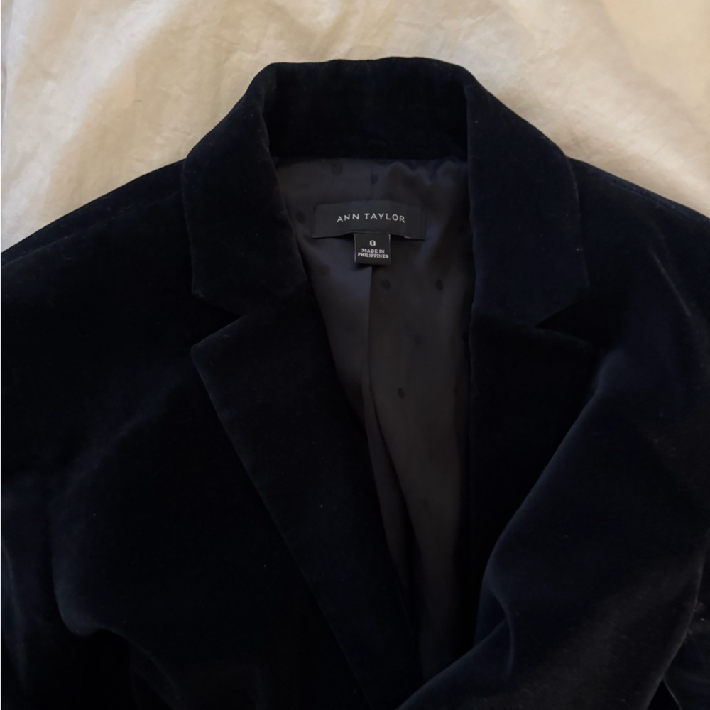 Ann Taylor Black Velvet Suit
